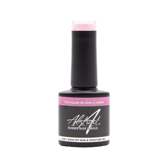 Rubber Base & Build - 3-In-1 BIAB - Dazzling TOO GLAM TO GIVE A DAMN 7.5ml (Pink Is An Attitude) 