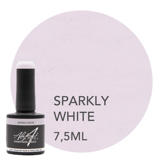 Rubber Base & Build - BIAB - 3-In-1 SPARKLY WHITE 7.5ml (Sparkly) 