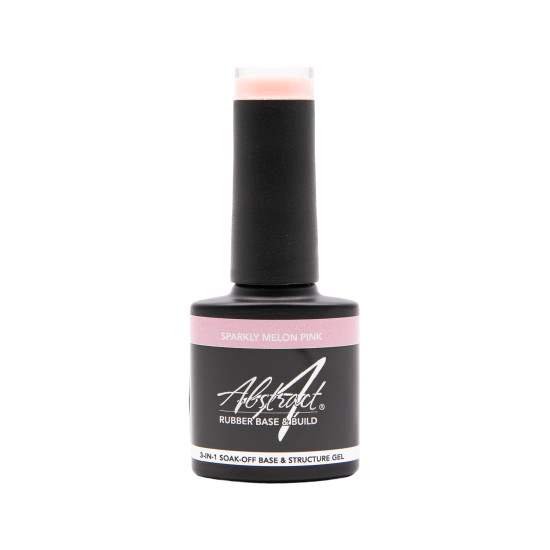 Rubber Base & Build - 3-In-1 BIAB - SPARKLY MELON PINK 7.5ml (Sparkly)