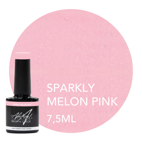 Rubber Base & Build - BIAB - SPARKLY MELON PINK 7.5ml (Sparkly)