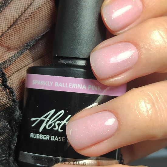 Rubber Base & Build - BIAB - SPARKLY BALLERINA PINK 7.5ml (Sparkly)