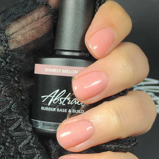 Rubber Base & Build - BIAB - SPARKLY MELON PINK 7.5ml (Sparkly)