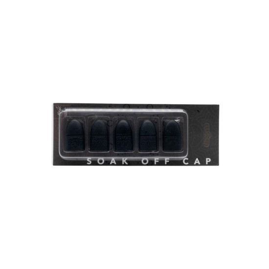 Silicone Soak Off Cap BLACK (5pcs/pack)