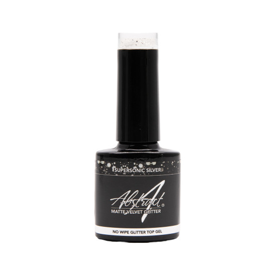 Matte Velvet (No Wipe Glitter Top Gel) SUPERSONIC SILVER 7.5ml