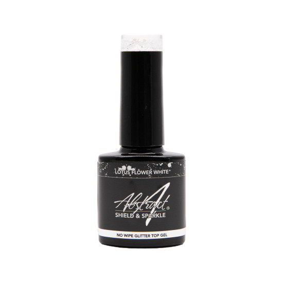 Shield & Sparkle (No Wipe Glitter Top Gel) LOTUS FLOWER WHITE 7.5ml 