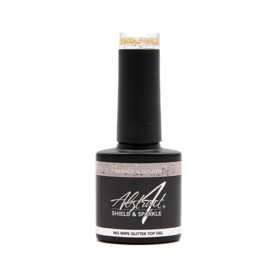Shield & Sparkle (No Wipe Glitter Top Gel) SILENCE IS GOLDEN 7.5ml