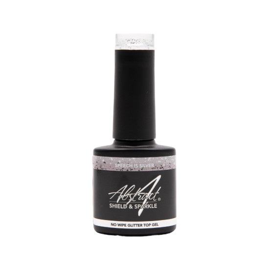 Shield & Sparkle (No Wipe Glitter Top Gel) SPEECH IS SILVER 7.5ml