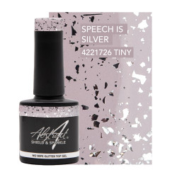 Shield & Sparkle (No Wipe Glitter Top Gel) SPEECH IS SILVER 7.5ml