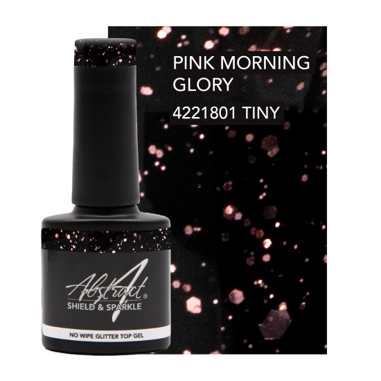 Shield & Sparkle (No Wipe Glitter Top Gel) PINK MORNING GLORY 7.5ml 