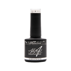 Shield & Sparkle (No Wipe Glitter Top Gel) Glitter SUPERSONIC SILVER 7.5ml