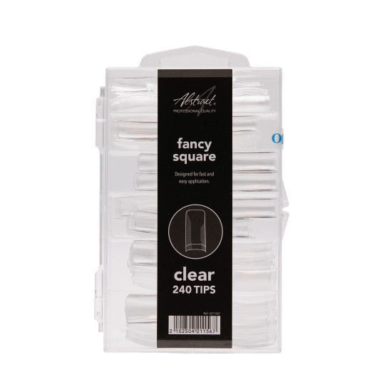 Fancy Square CLEAR Tips (240pcs/box)