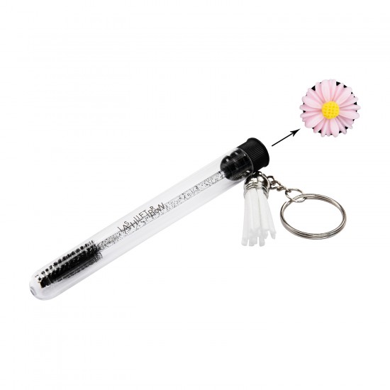 Lash Brush Keychain DAISY BABY PINK
