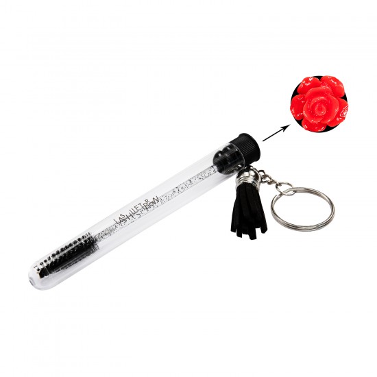 Lash Brush Keychain PRECIOUS ROSE RED