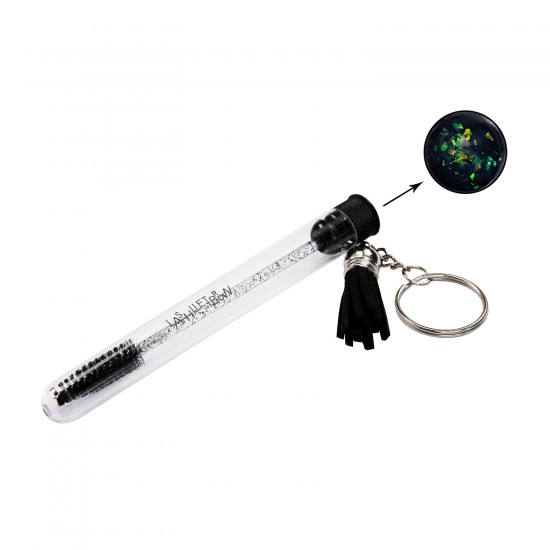 Lash Brush Keychain IRRIDESCENT BLACK