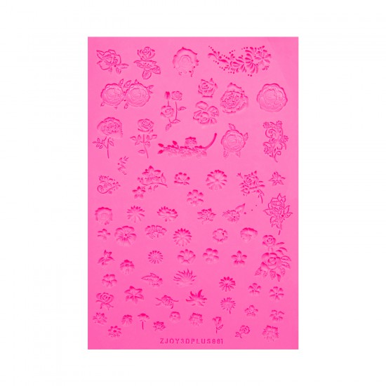 Silicone Stamping Plate FLOWERS