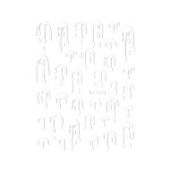 Nail Art Sticker DRIP WHITE