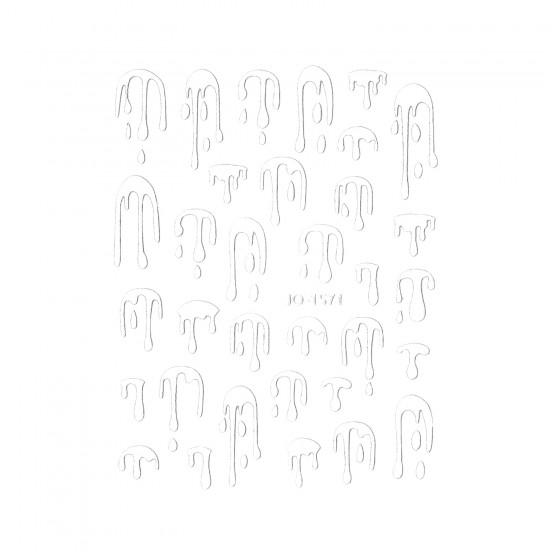 Nail Art Sticker DRIP WHITE