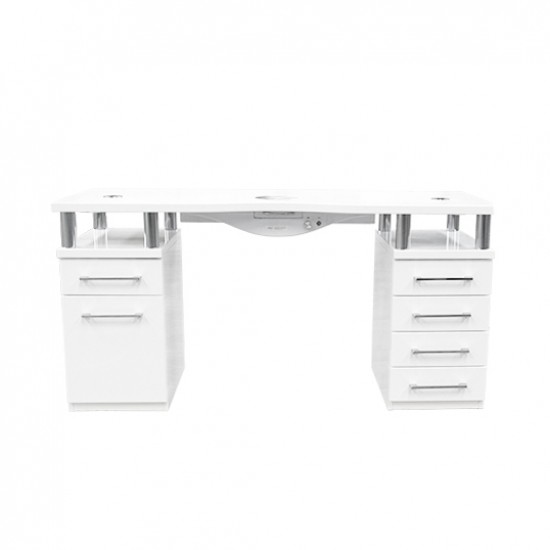 Design Manicure Table 150 incl. Dust Buster GLOSSY WHITE