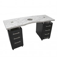 Manicuretafel Marble Carrara Graphite MATT 158cm
