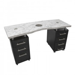 Manicure Table Marble Carrara Graphite MATT 158cm