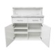 Reception Desk Marble Carrara White 130cm